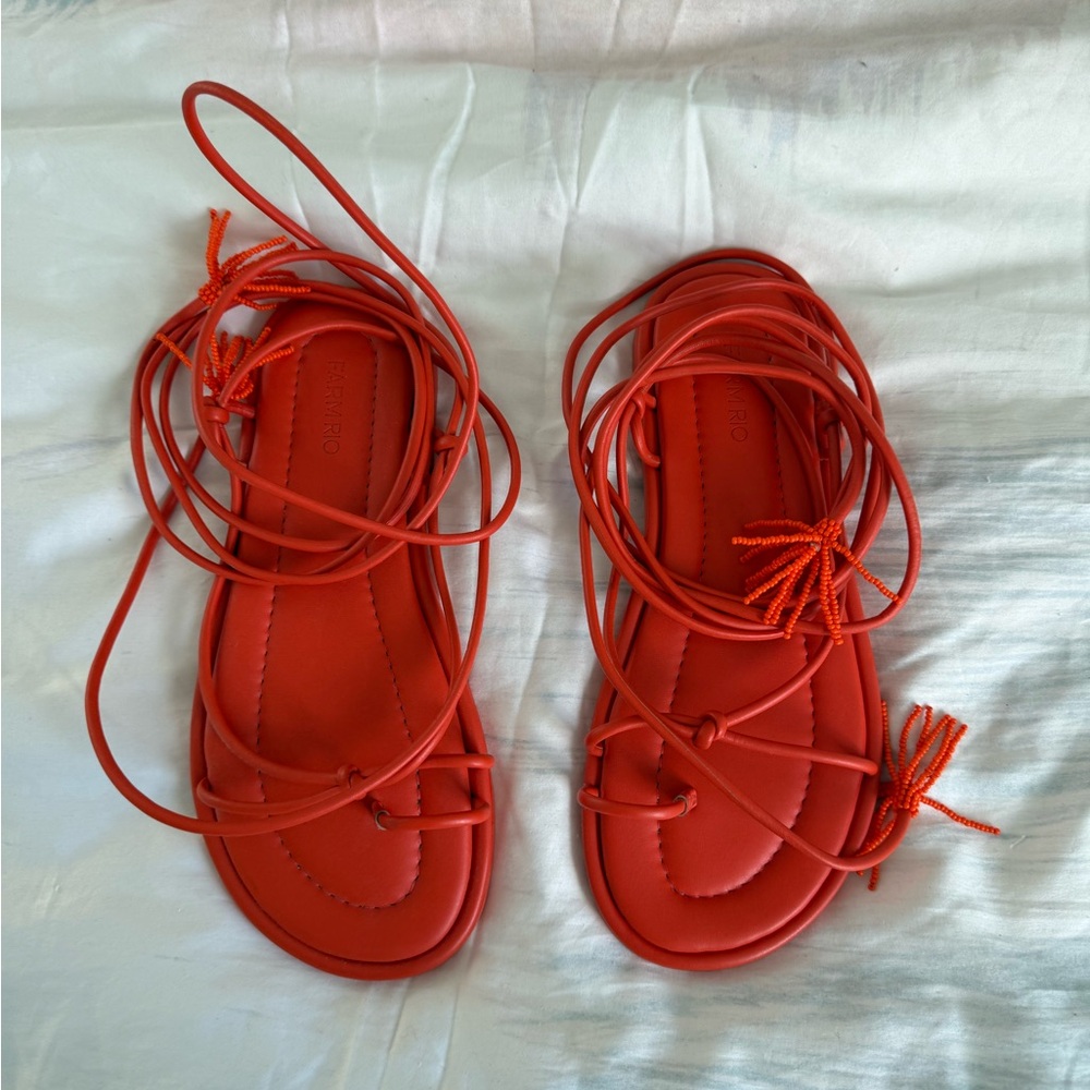 Farm Rio lace up sandals